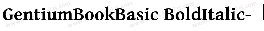 GentiumBookBasic BoldItalic字体转换